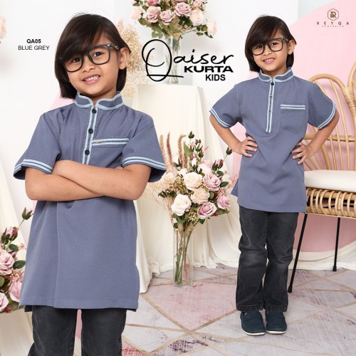 Qaiser/05 Blue Grey Kids