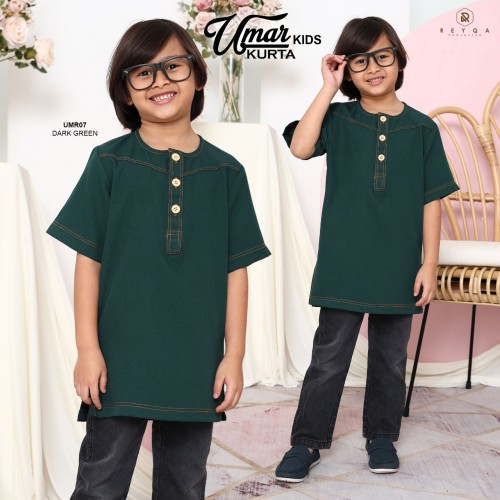 Umar/07 Dark Green Kids
