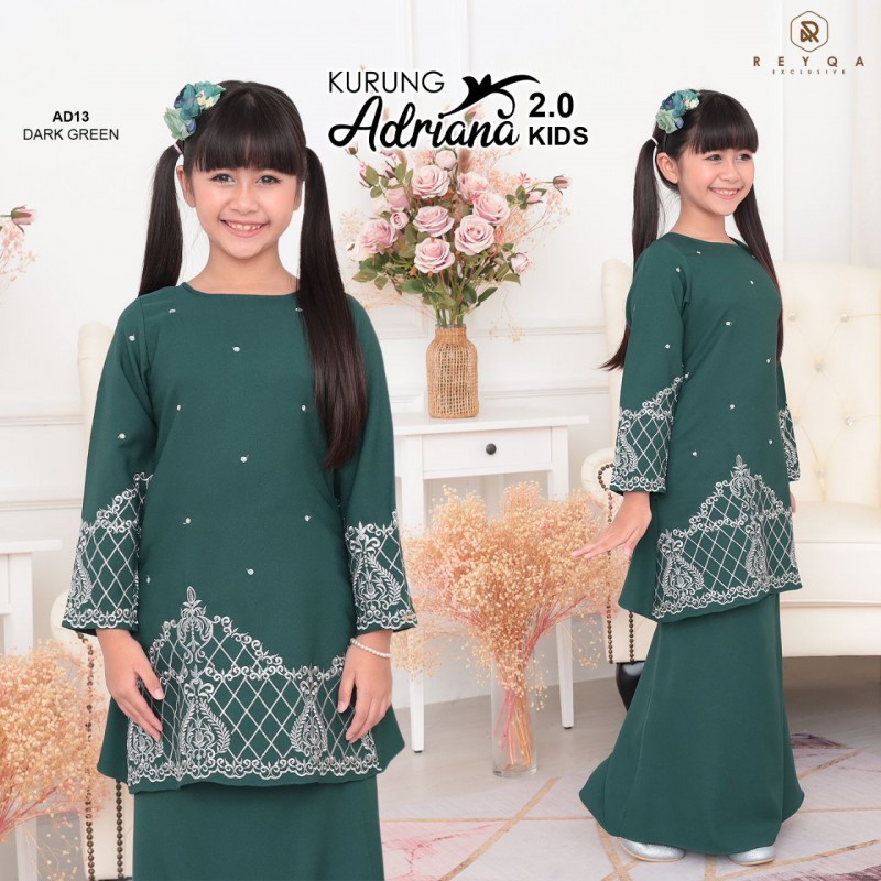 Adriana/13 Dark Green Kids