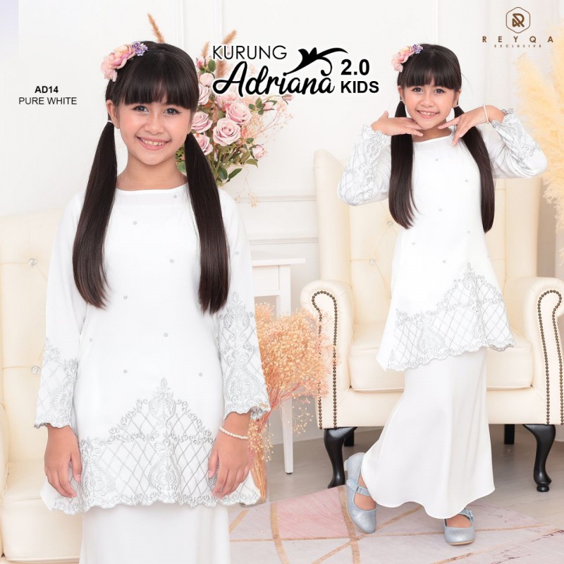 Adriana/14 Pure White Kids