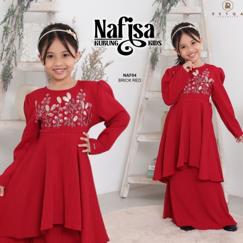 Nafisa/04 Brick Red Kids