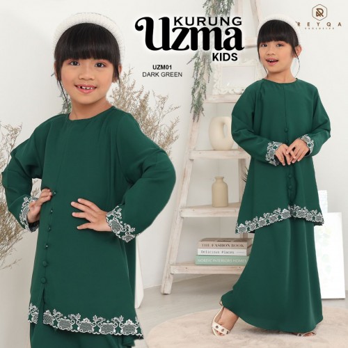 Uzma/01 Dark Green Kids