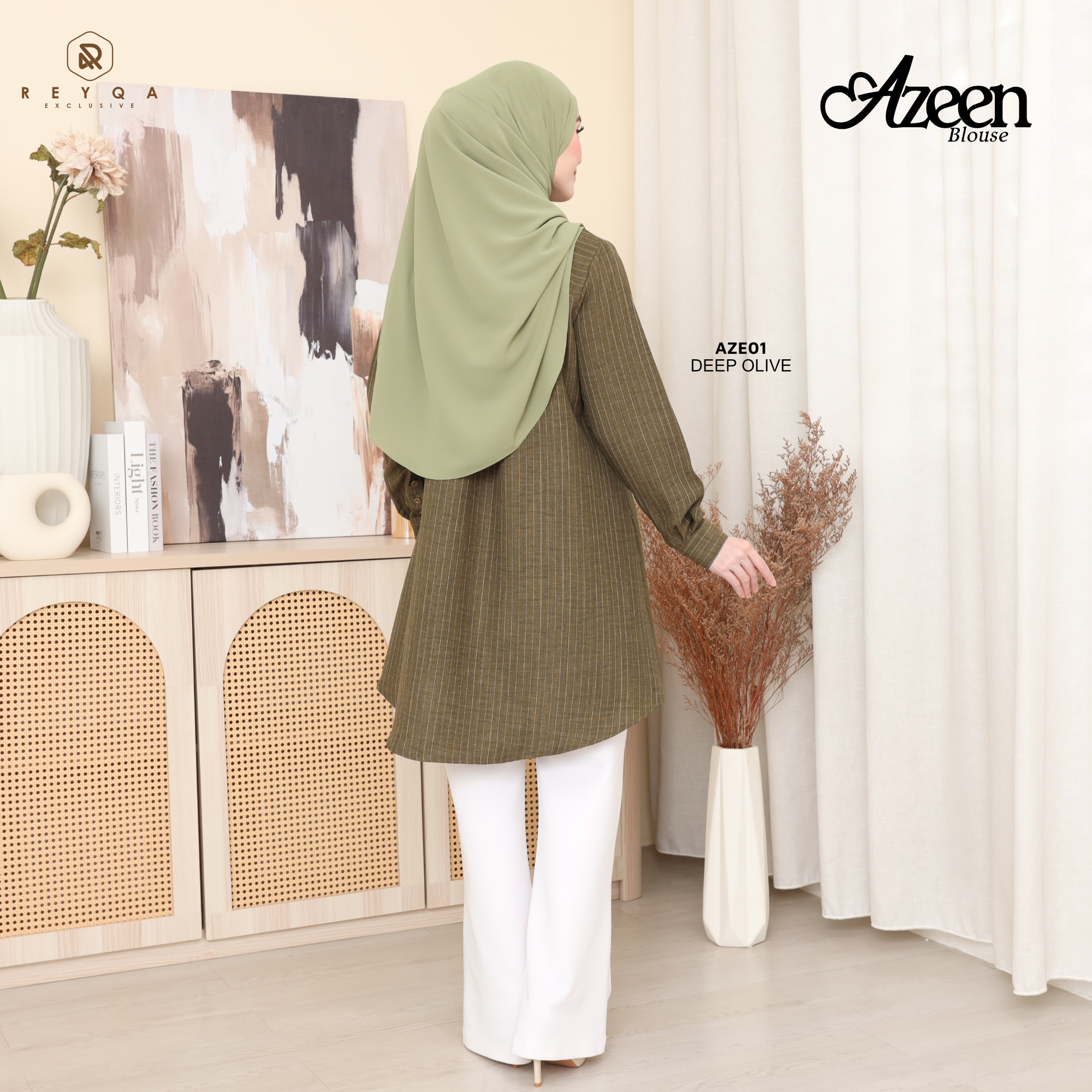 Deep Back Rests Reyqa Exclusive | Muslimah Collection | Hijab | Exclusive Muslimah ...