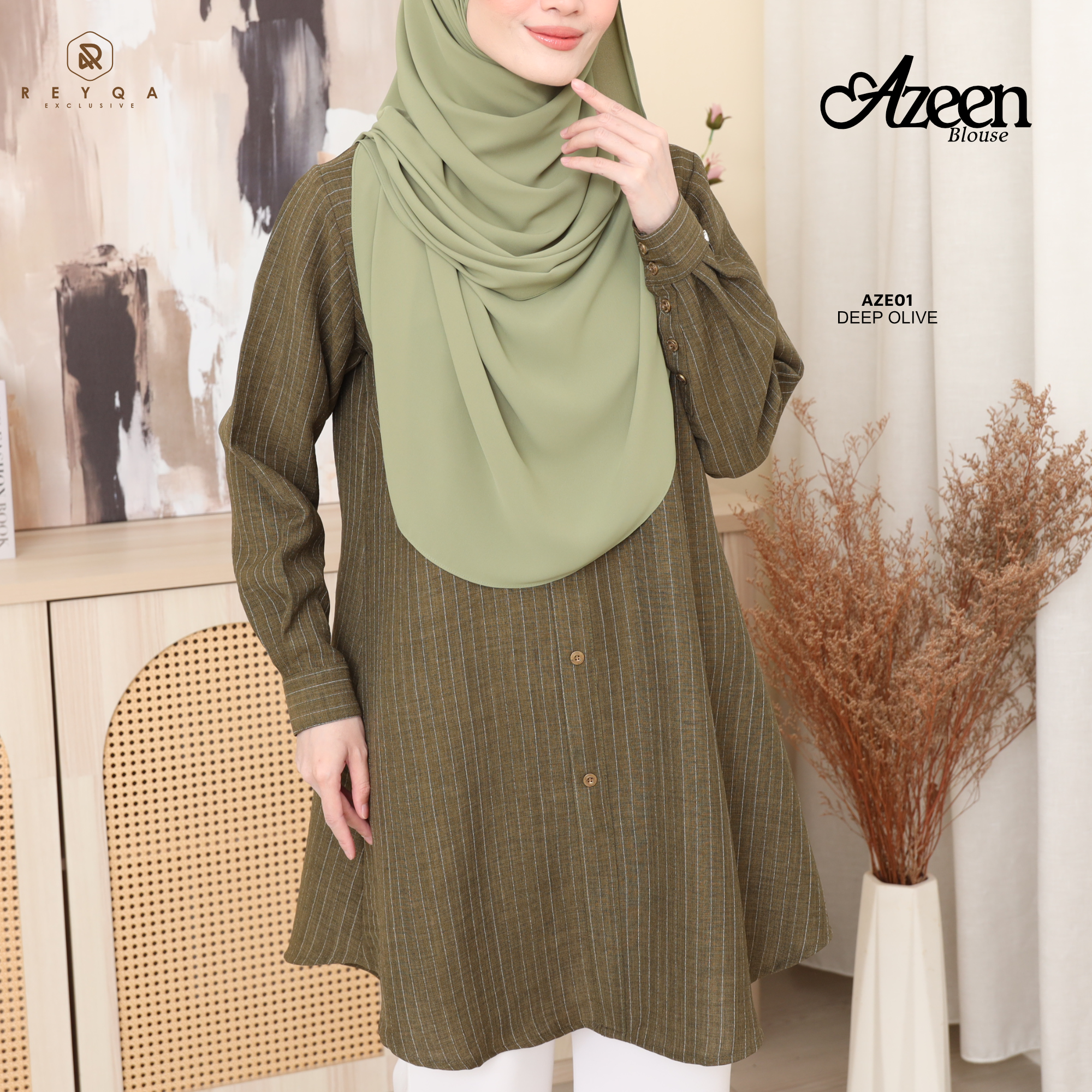 Deep Back Rests Reyqa Exclusive | Muslimah Collection | Hijab | Exclusive Muslimah ...