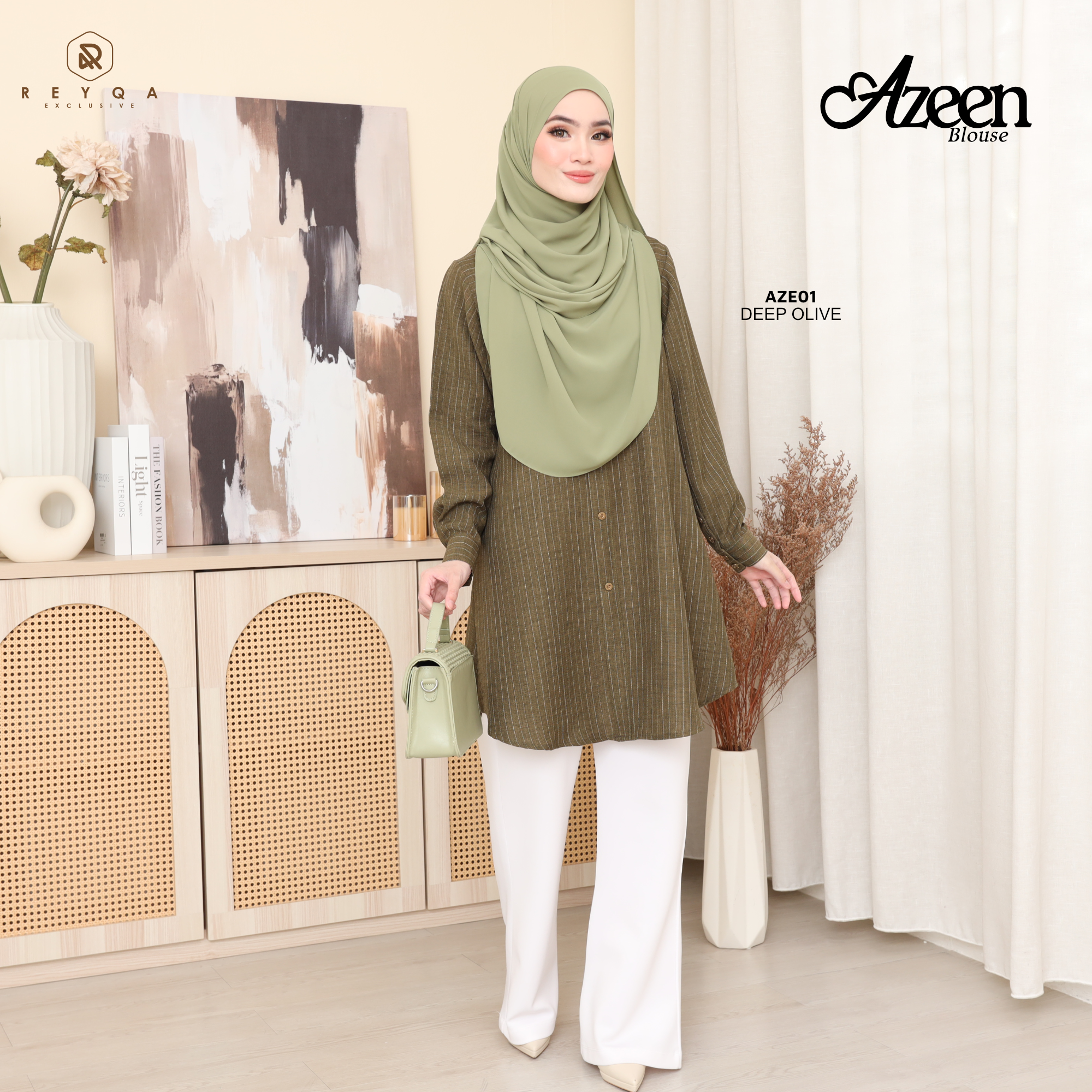Deep Back Rests Reyqa Exclusive | Muslimah Collection | Hijab | Exclusive Muslimah ...