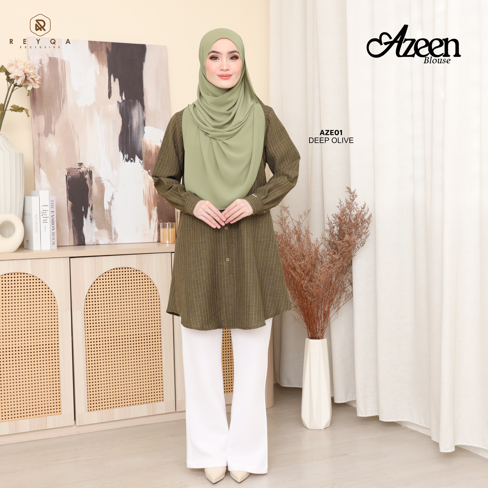 Deep Back Rests Reyqa Exclusive | Muslimah Collection | Hijab | Exclusive Muslimah ...
