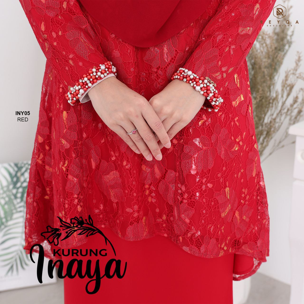 Inaya/05 Red | Muslimah Collection | Hijab | Exclusive Muslimah Attire