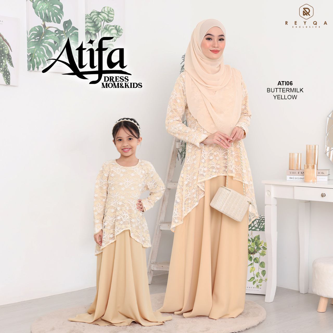 Atifa/06 Buttermilk | Muslimah Collection | Hijab | Exclusive Muslimah ...