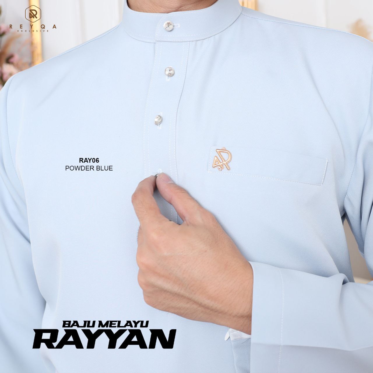 Rayyan/06 Powder Bl | Muslimah Collection | Hijab | Exclusive Muslimah ...