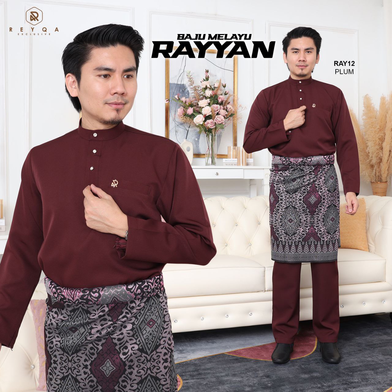 Rayyan/12 Plum | Muslimah Collection | Hijab | Exclusive Muslimah Attire